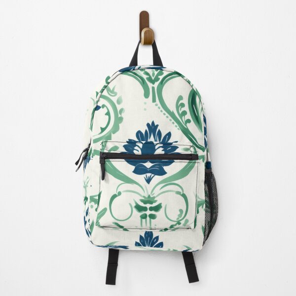 Item preview, Colorful fantasy pattern blue white green Delft tiles designed and sold by G-M-Designs.