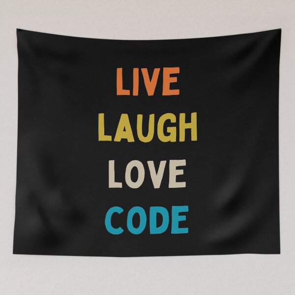 Item preview, Live laugh love code Programmer coding retro design designed and sold by Uplife-MyStore.