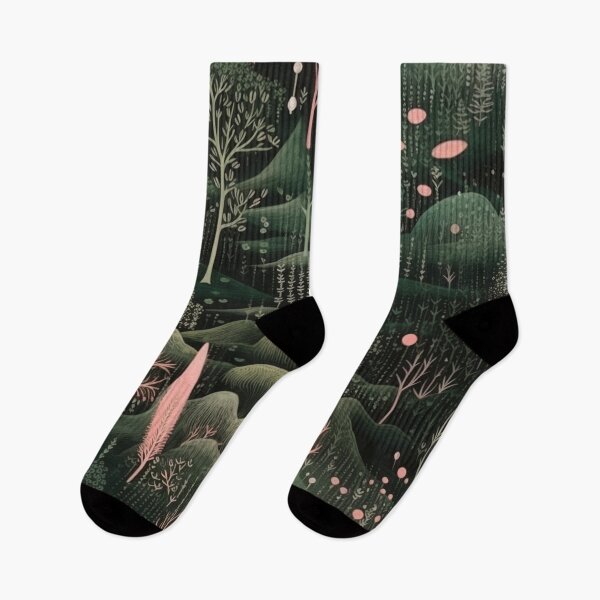Item preview, Surrealist Dreams in Forest Green and Blush Pink designed and sold by westside310.