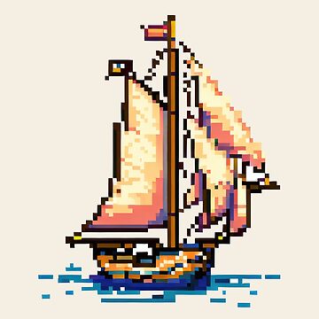 sailboat pixel art