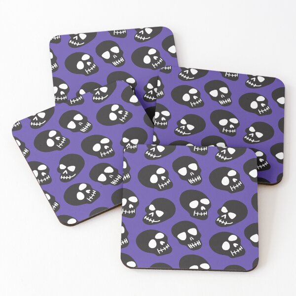 Item preview, Purple and Black Skulls Pattern designed and sold by artfulbitsbyk.