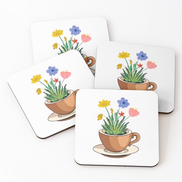 Item preview, Cute flowers growing from Coffee  designed and sold by Luckyart5.