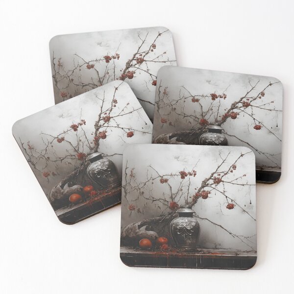Item preview, Dark Moody Still Life Vintage Painting designed and sold by SolarArchitect.
