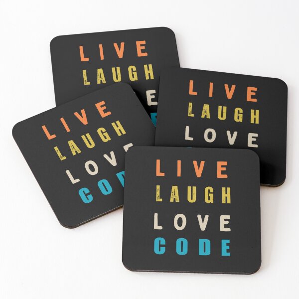 Item preview, Live laugh love code Programmer coding retro design designed and sold by Uplife-MyStore.
