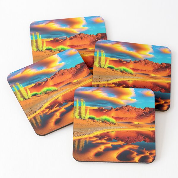 Item preview, A ravaged world of sand dunes and searing heat designed and sold by PixieDustAIArt.
