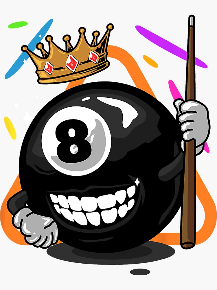 Realistic 8 Ball Pool Billiards Eight Ball Sticker for Sale by cinemapool