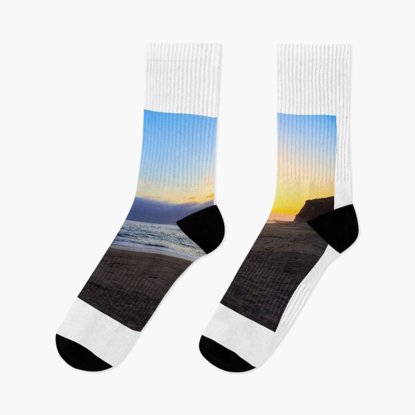 Item preview, Calm California coastline beach at sunset designed and sold by Fenderbender00.