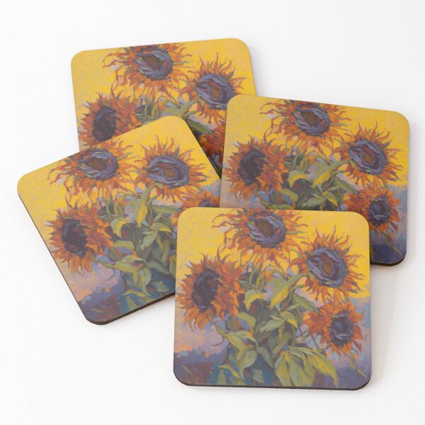 Item preview, Sunflower Still Life Textured Acrylic Painting designed and sold by druidwolfart.