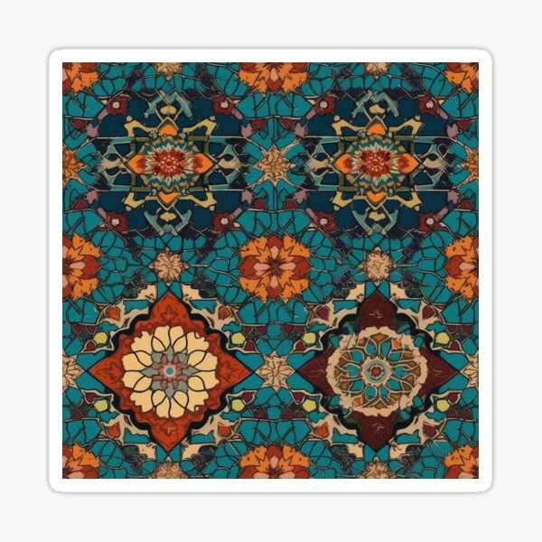 Item preview, Alhambra Symphony Tile Mosaic - Traditional Geometric designed and sold by stickercuffs.