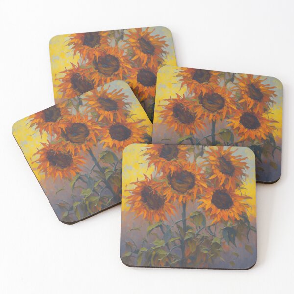Item preview, Sunflower Art Textured Acrylic Painting designed and sold by druidwolfart.
