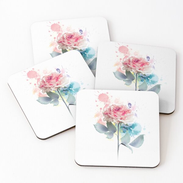 Item preview, big rose, floral, tribal, flowers, watercolors designed and sold by mintdiamond21.