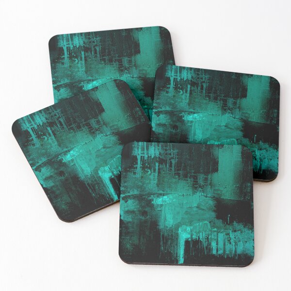 Item preview, Black teal abstract designed and sold by ElaSzczepaniak.
