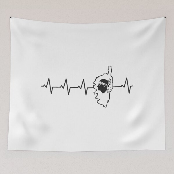 Item preview, Corsica Corse Heartbeat Flag Island Heart 	 	 designed and sold by jzzwnocwt4.