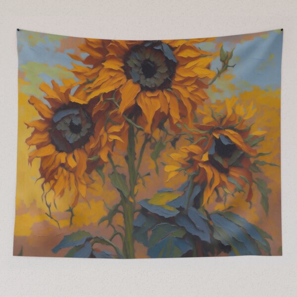 Item preview, Sunflower Art Acrylic Painting designed and sold by druidwolfart.