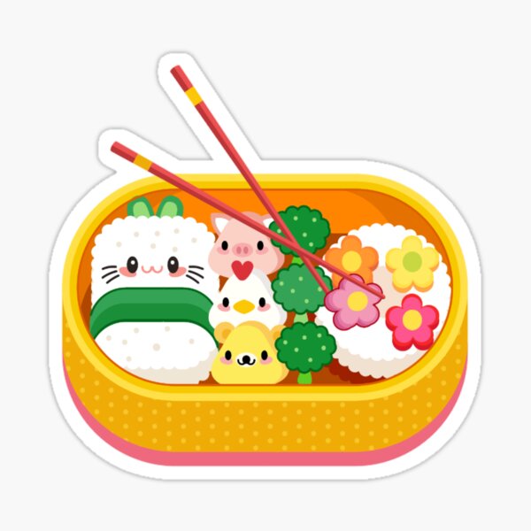 Kawaii Bento Box Sticker for Sale by Adronia