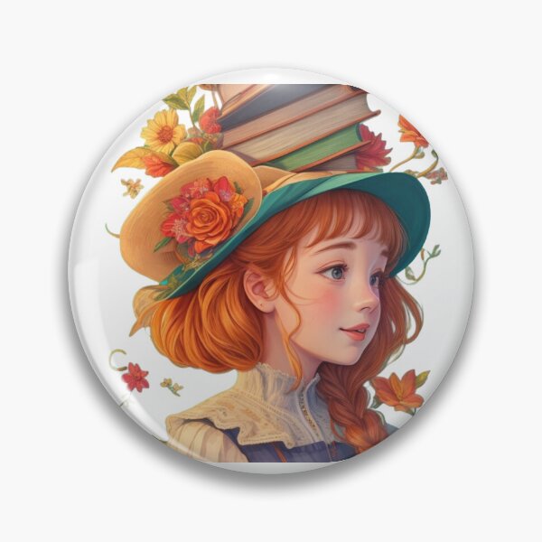 Item preview, Detailed beautiful illustration of a Anne with an e with head full of books and stories designed and sold by rhashhab.
