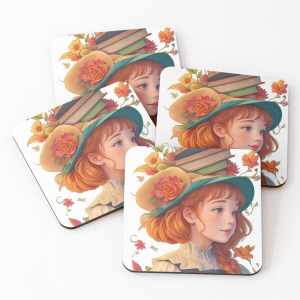 Item preview, Detailed beautiful illustration of a Anne with an e with head full of books and stories designed and sold by rhashhab.