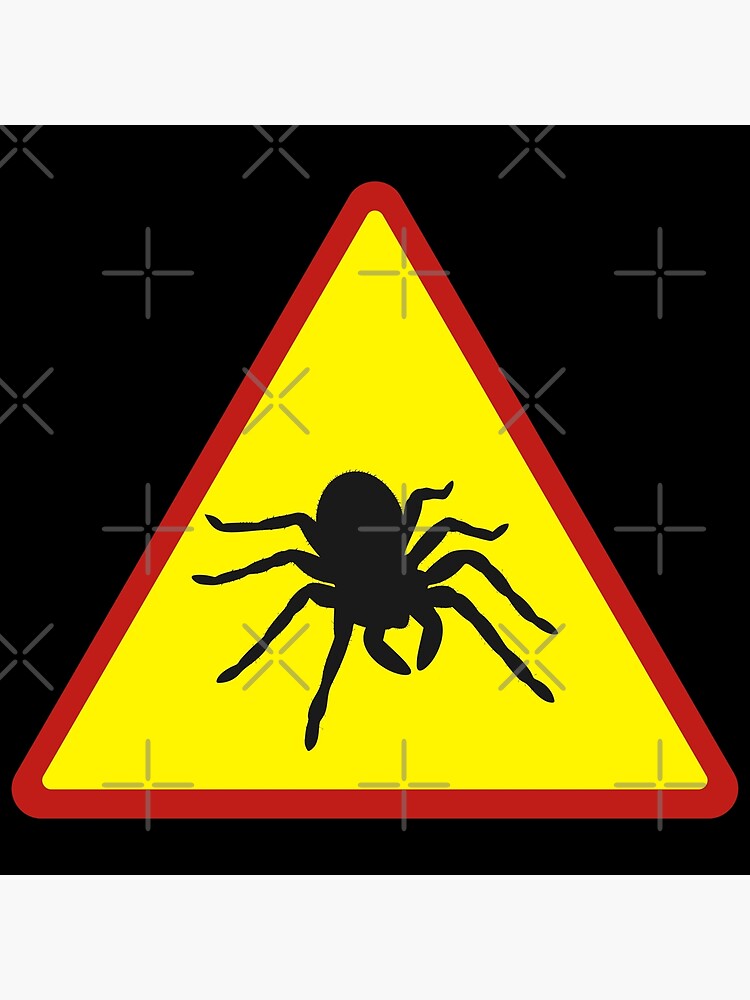 Spider Metal Sign 