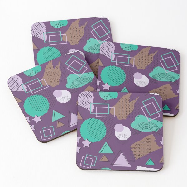 Item preview, 80s Memphis style pattern pop art colors purple blue designed and sold by Colorblizz.