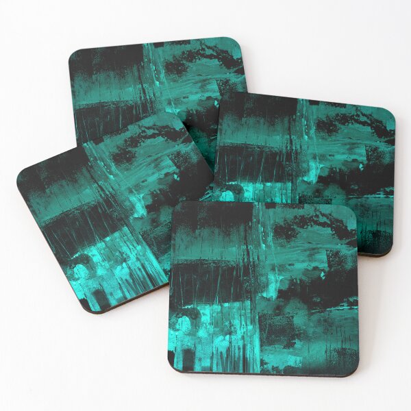 Item preview, Turquoise black  emerald abstract designed and sold by ElaSzczepaniak.