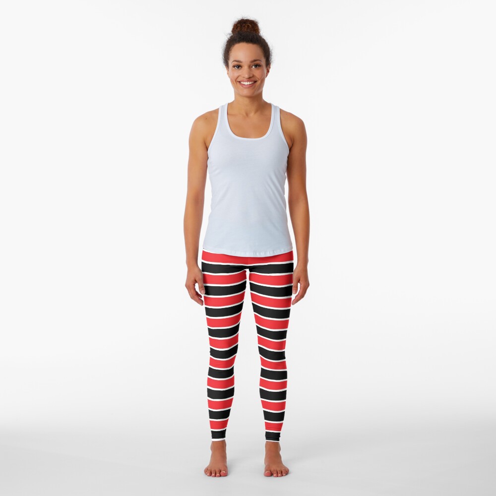Buy Red and White Striped Leggings Online In India - Etsy India