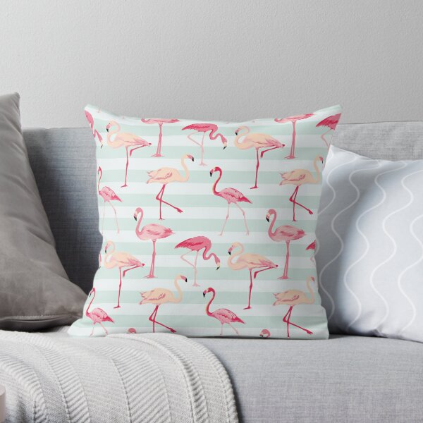 Flamingo Cushion Cover 40cm Pink Flamingo and Floral Dictionary design 