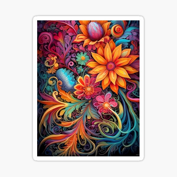 Psychedelic Flower - 5D Diamond Painting 