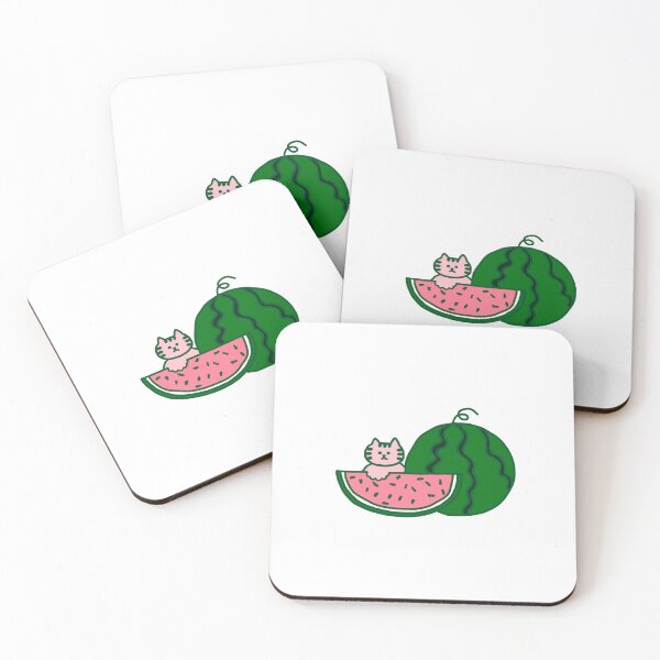 Item preview, Watermelon and the pink Cat designed and sold by superbaechoo.
