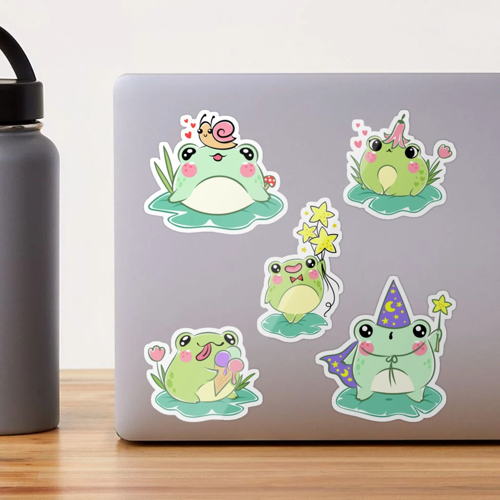 Frog Stickers Frog Buddies Sticker Pack Laptop Sticker Vinyl Sticker Deco  Stickers Cute Sticker Toad Water Bottle Stickers 