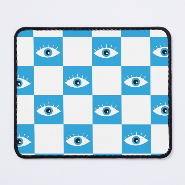 Item preview, Checkered Abstract Blue Eyes Pattern designed and sold by Yasminepatterns .