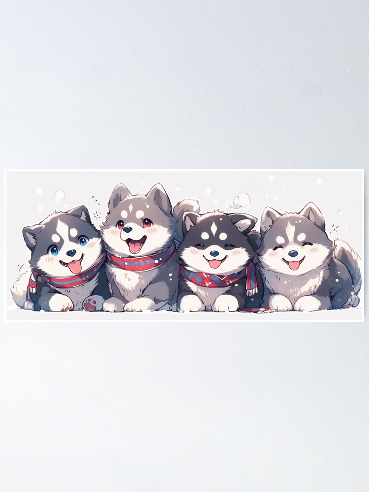 Illustration Dogs Siberian Husky Sun Hat Foldable UV Protection Husky Dog  Siberian Husky Cheeky Puppy Head Good Boy