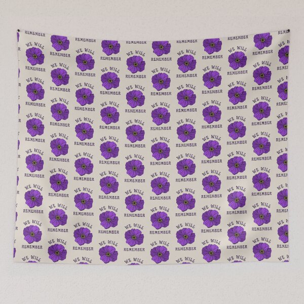 Item preview, We Will Remember Purple Poppy Design For All Animals In War designed and sold by TrulyEpoque.