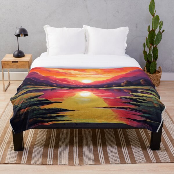 Item preview, Psychedelic sunset over a mountain designed and sold by Win Hardy.