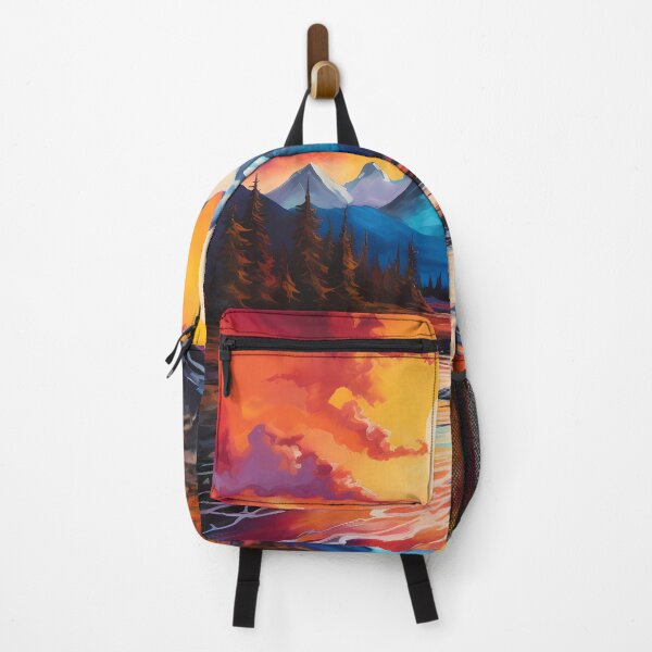 Item preview, Psychedelic sunset over a mountain designed and sold by Win Hardy.