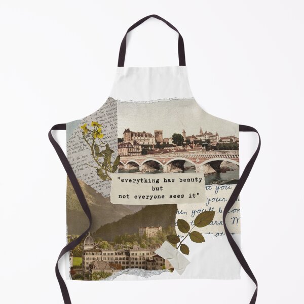 Item preview, Vintage landscape photo Collage aesthetic scrapbooking "everything has beauty but not everyone sees it" typewriter quote T-Shirt designed and sold by LePetiteShadow.