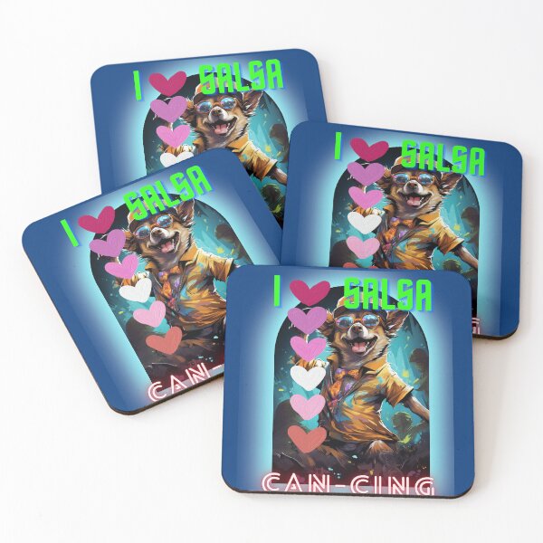 Item preview, Dancing Dog with Maracas: "Salsa Paws" designed and sold by LionCreativeHub.