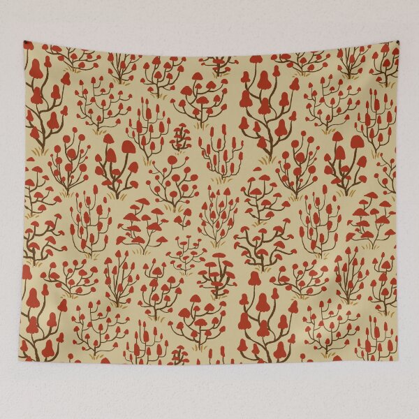 Item preview, Small Mushroom Repeat Pattern designed and sold by rnmarts.