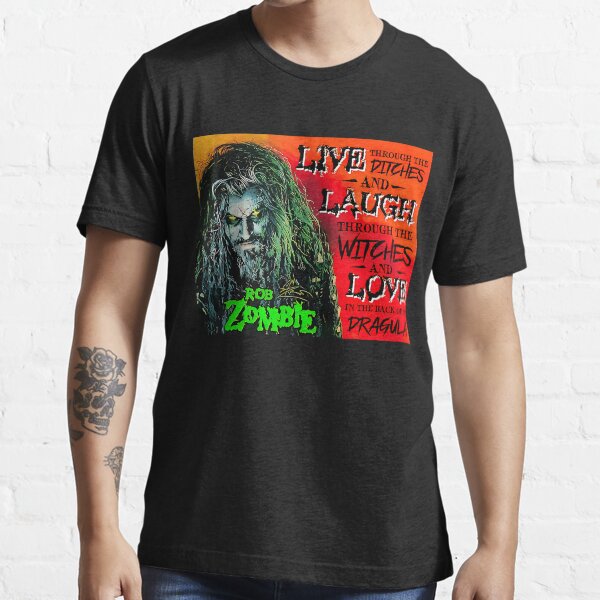 Vista previa del artículo con la obra «Rob Zombie Dragula - Rob Zombie vive a través de las zanjas y ríe», diseñado y vendido por FlorentinDumo.