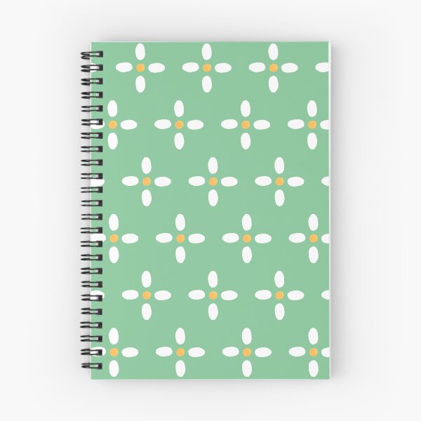 Item preview, West Coast Daisies | White on Sage Green Daisy Pattern | Flower designed and sold by bookofmalou.