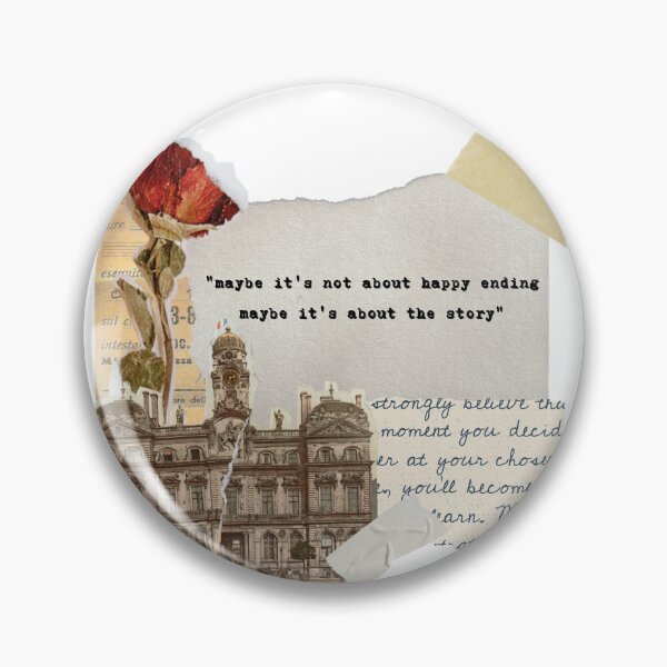 Item preview, Vintage landscape photo Collage aesthetic scrapbooking "maybe it's not about happy ending maybe it's about the story" typewriter quote designed and sold by LePetiteShadow.