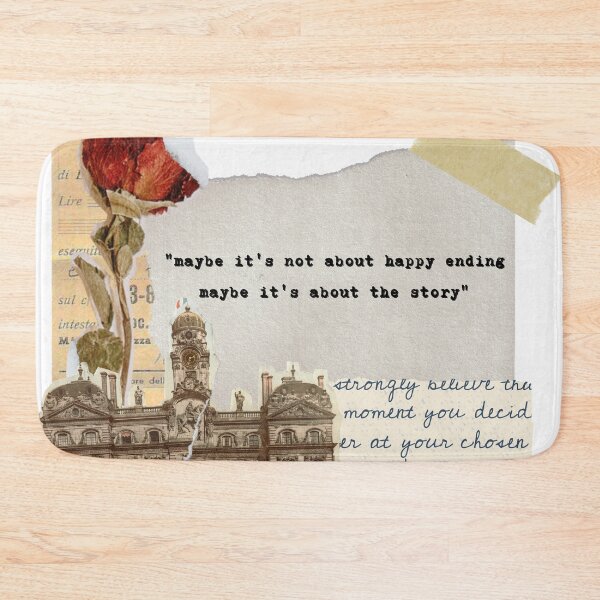 Item preview, Vintage landscape photo Collage aesthetic scrapbooking "maybe it's not about happy ending maybe it's about the story" typewriter quote designed and sold by LePetiteShadow.