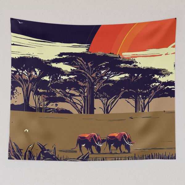 Item preview, Zambia landscape designed and sold by TomFrontierArt.