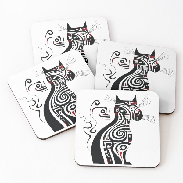 Item preview, Whiskered Whimsy: Abstract Cat Art designed and sold by Creation Artful.