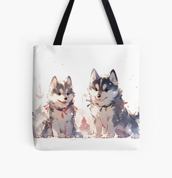 Husky Mom Tote, Bag - Siberan Huskies - Super Fun & Cute – Rockin