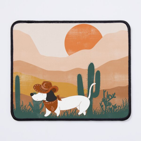 Item preview, Dachshund Dog with Cowboy Hat and Cowboy Scarf  designed and sold by Vachala.
