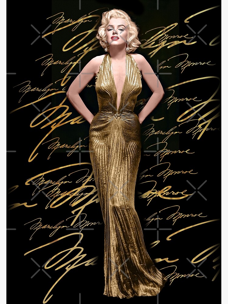 marilyn monroe in gold dress