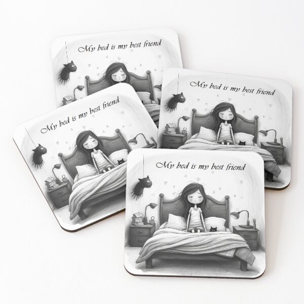 Item preview, My bed is my best friend - mood art designed and sold by Liljinkzy.