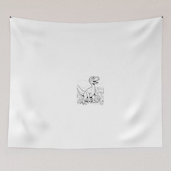 Item preview, a black and white drawing of a dinosaur designed and sold by Dark Fantasy Store.