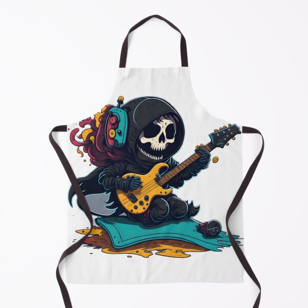 Item preview, Grim Reaper plays guitar designed and sold by BearsAndSkulls.
