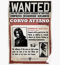 Corvo Attano Wanted Poster Poster